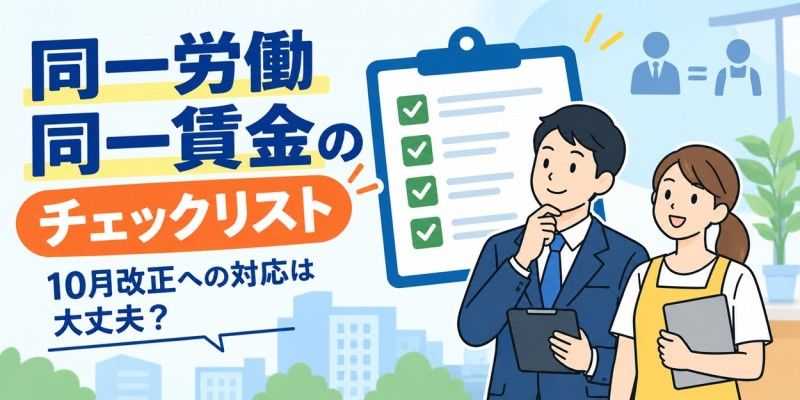 「同一労働同一賃金」チェックリスト 御社の対応は本当に大丈夫？
