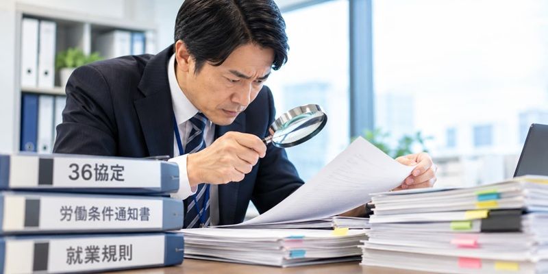 【労基署の臨検】監督官は36協定や労働条件通知書のどこを見る?