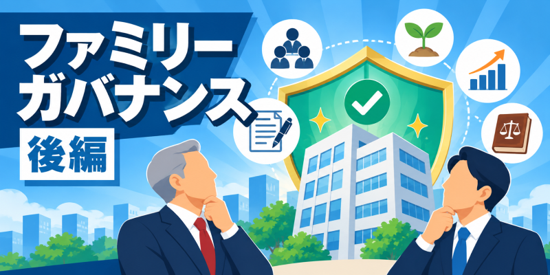お家騒動を防ぐ「ファミリーガバナンス」5つの柱
