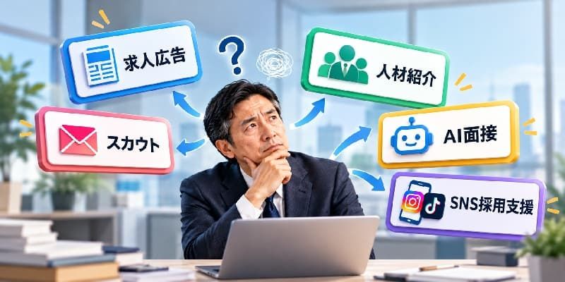 人材紹介からAI面接まで！ 採用サービスがまる分かり
