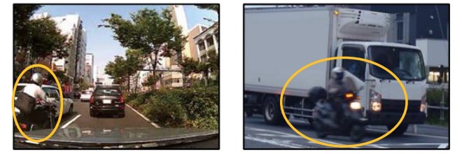 すり抜けや車線内での進路変更